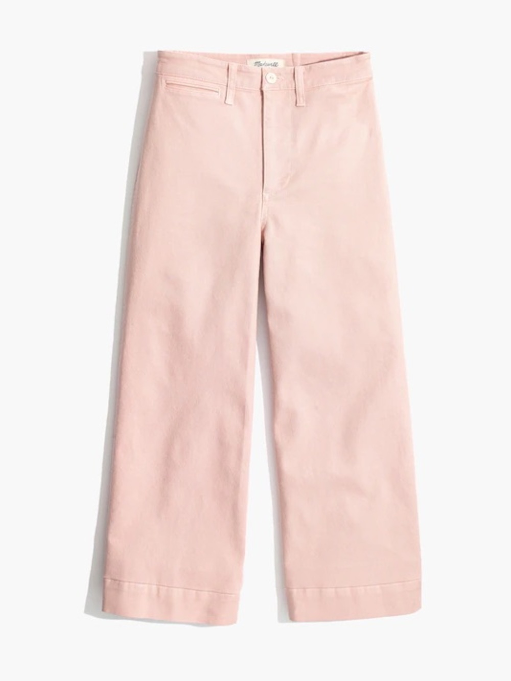 Madewell Emmett Light Pink Wide Leg High Rise Cropped Pants Women’s Size 29